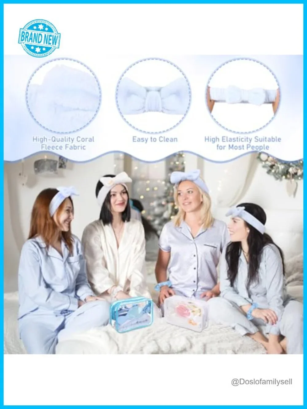 40-Pc Bachelorette Hair Accessory Set with Headbands, Scrunchies, Clips, Comb &